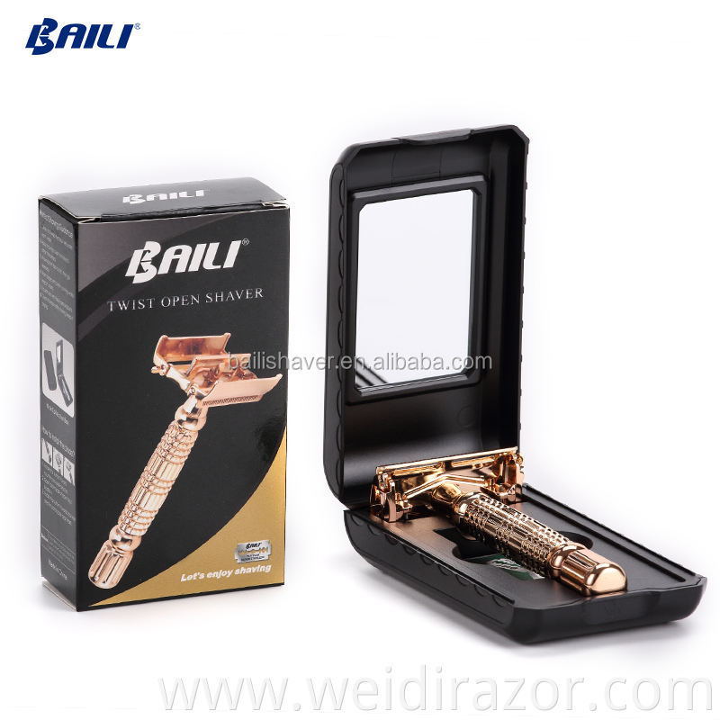 Men's traditional metal handle shaving razor system razor good quality